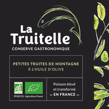 Charger l'image dans la galerie, PETITES TRUITES DE MONTAGNE À L’HUILE D’OLIVE